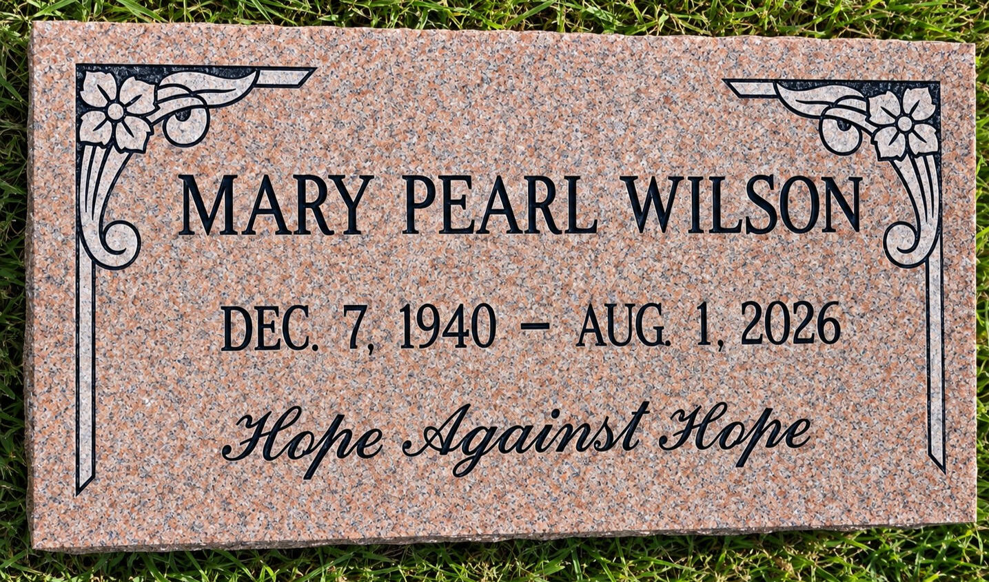 Custom Gray Granite Memorial Custom Cray Granite Upright by Lifetime Stone Creations